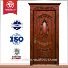 Diseños de la puerta principal de la madera de la teca con el diseño de la talla de madera para la puerta de madera sólida